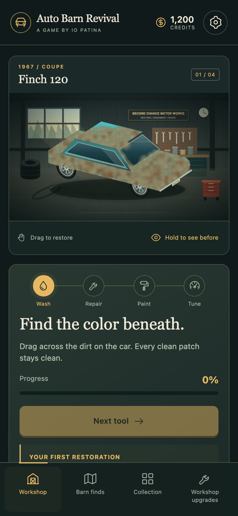 Auto Barn Revival on a phone screen