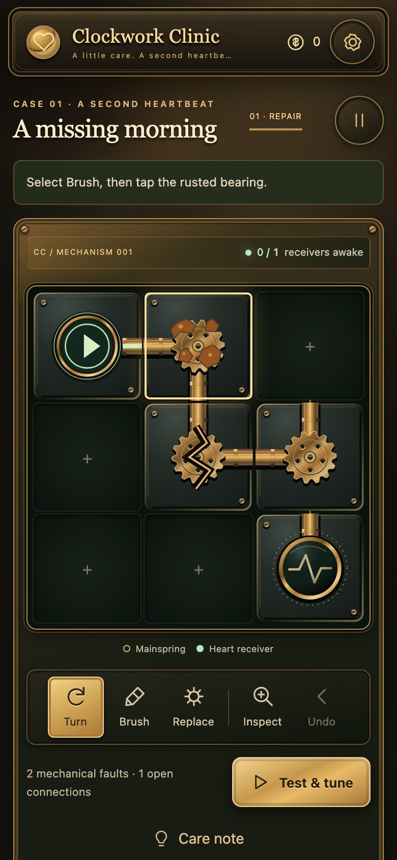 Clockwork Clinic on a phone screen