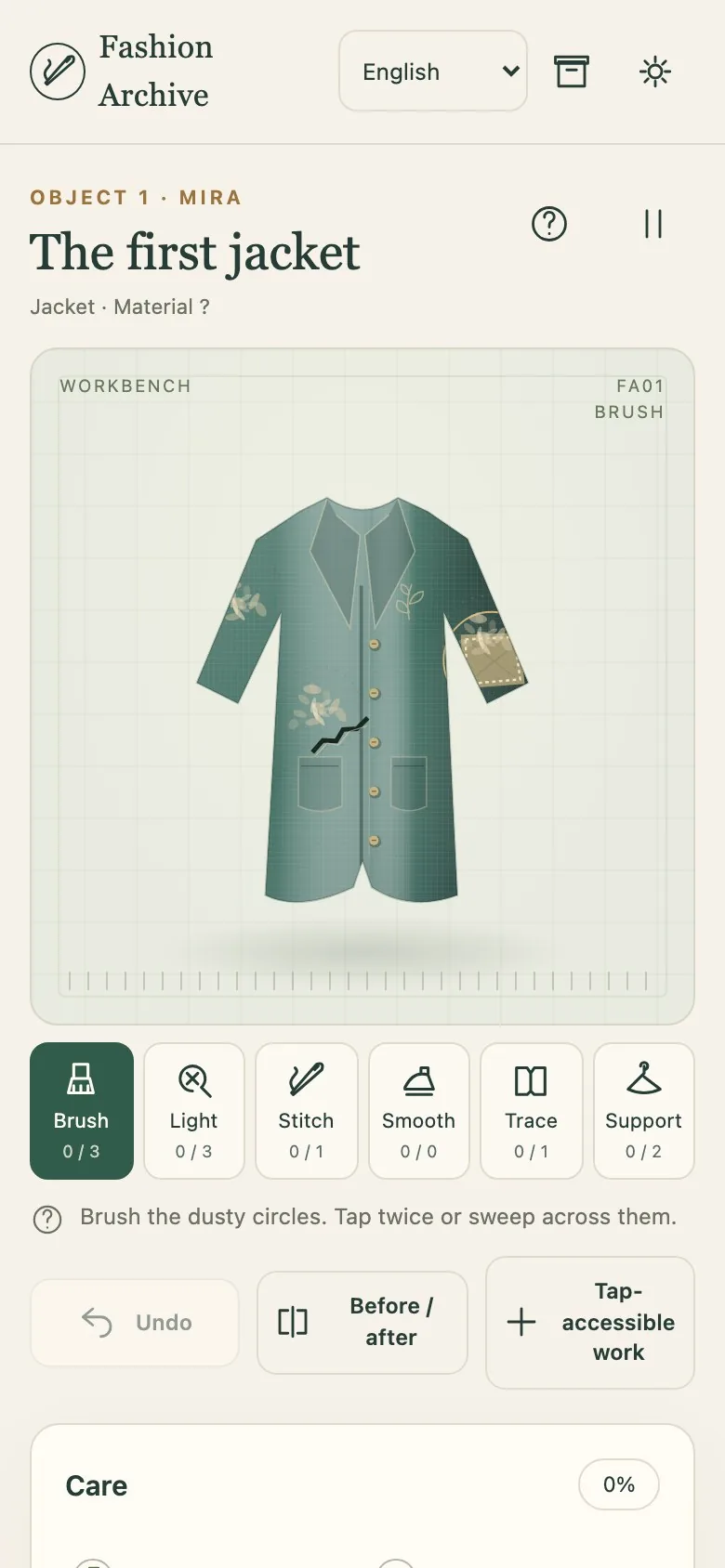 Fashion Archive on a phone screen