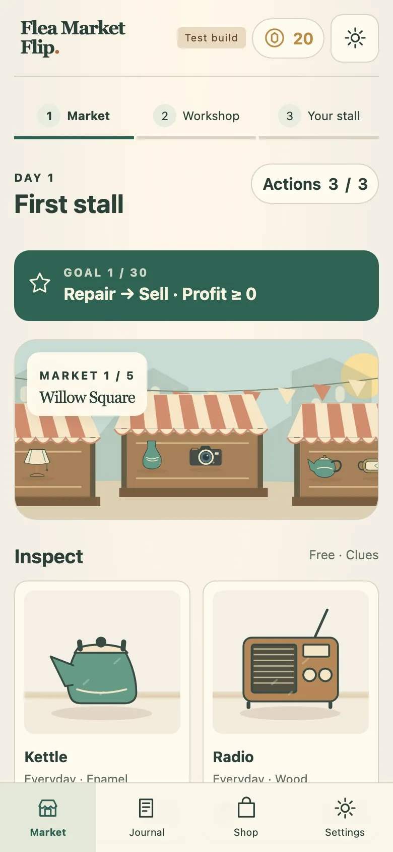 Flea Market Flip on a phone screen