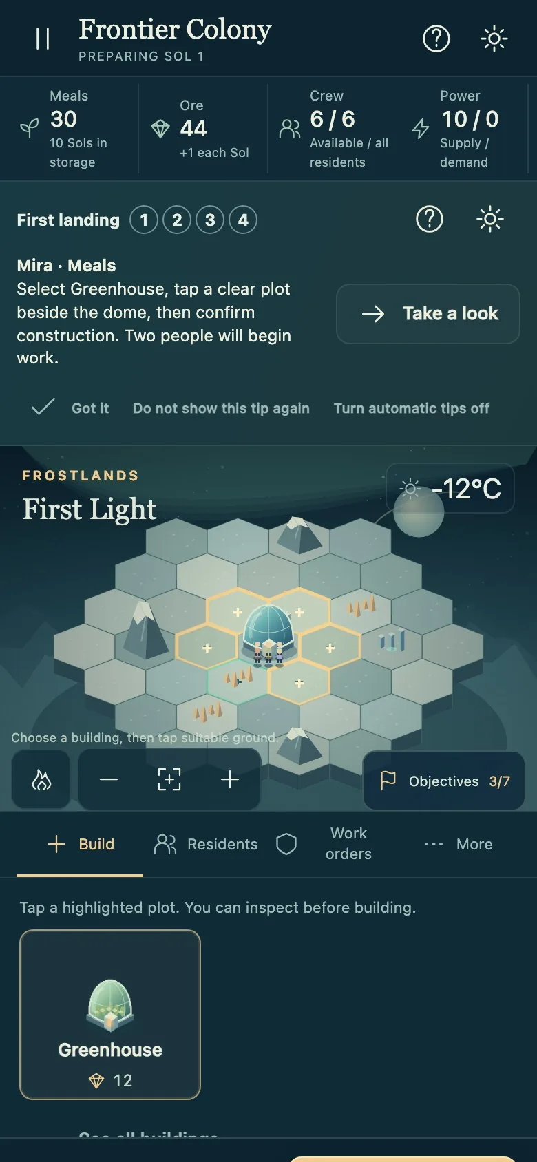 Frontier Colony on a phone screen