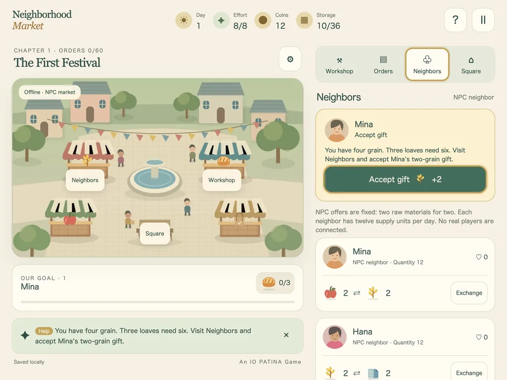 Neighborhood Market on a tablet-width screen