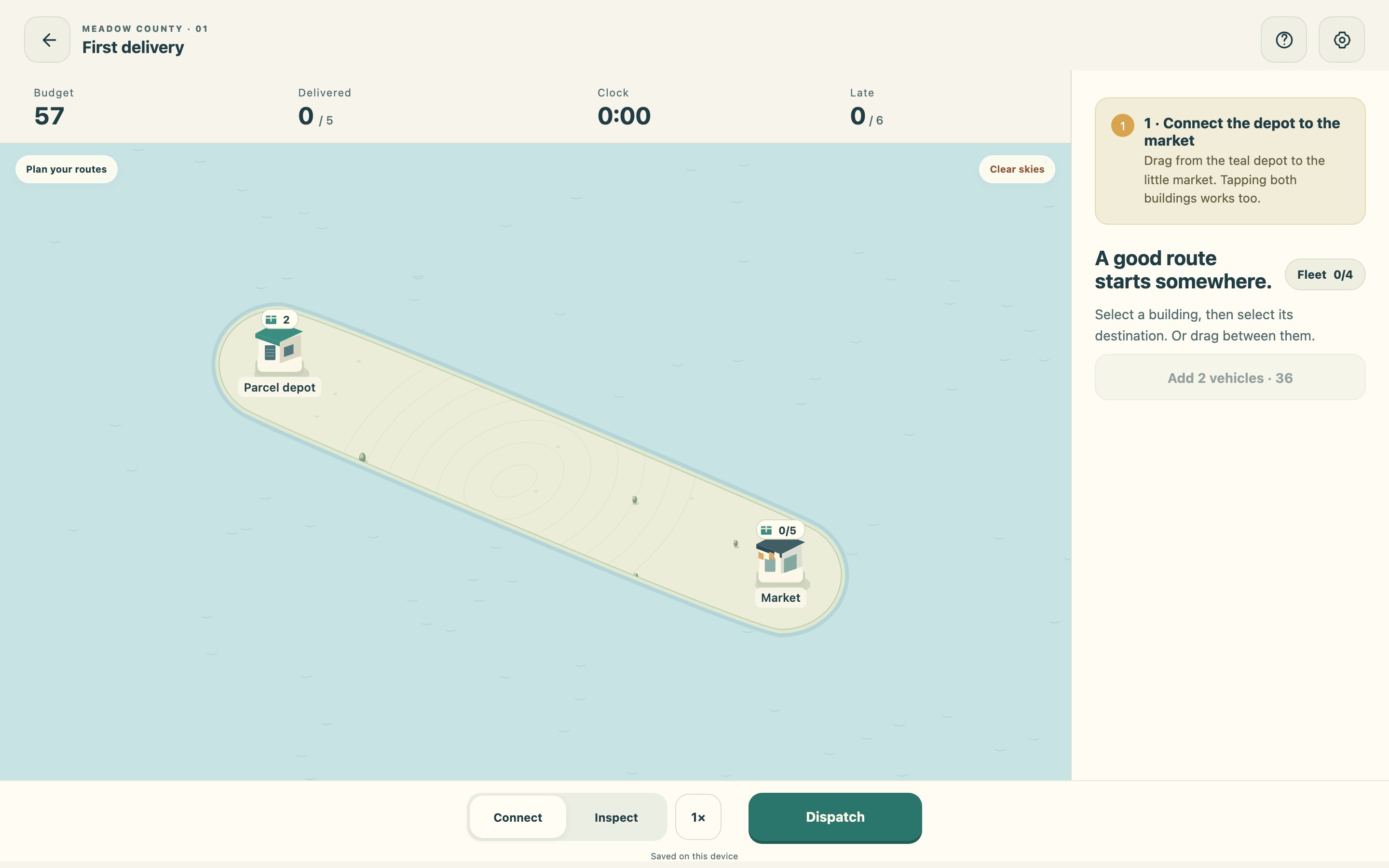 The island network on a desktop screen