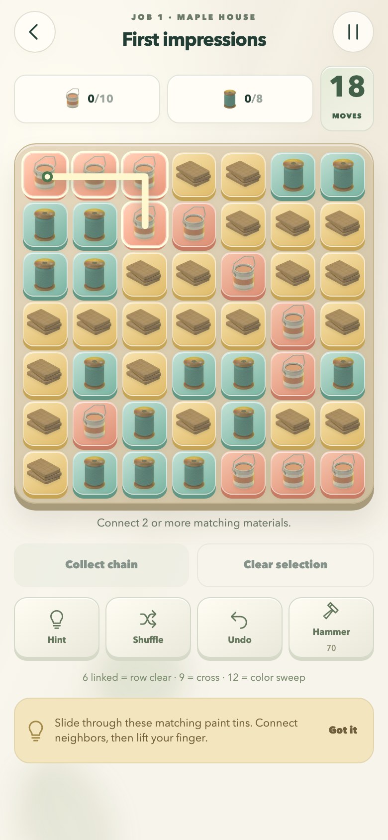 Renovation Rescue on a phone screen